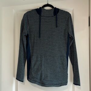 Striped Blue & White Hoodie
